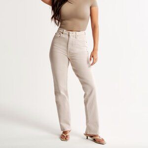 Abercrombie 90s straight ultra high rise curve love jeans